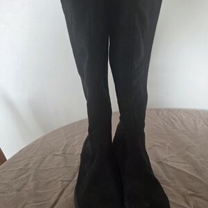 Soda Black Over the Knee Boots